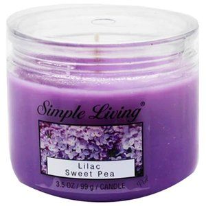 Lilac Sweet Pea Simple Living 3.5OZ Scented Candle